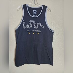 WASH IN TERRORIST TEARS Black Skeleton‎ Men's Tank Top Size L Mask Made in USA